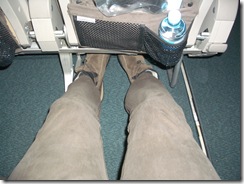 Air New Zealand Premium Economy seat - plenty of leg room to stretch out