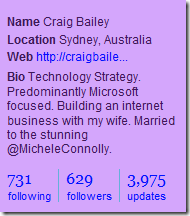 Craig Bailey Twitter profile