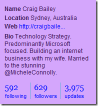 Craig Bailey Twitter profile