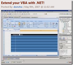 VBA and VSTO play extremely well together