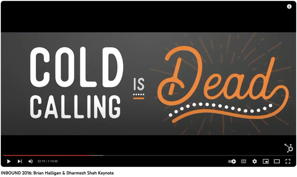 Apparently cold calling is dead