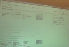 Really blurry picture of the task board
